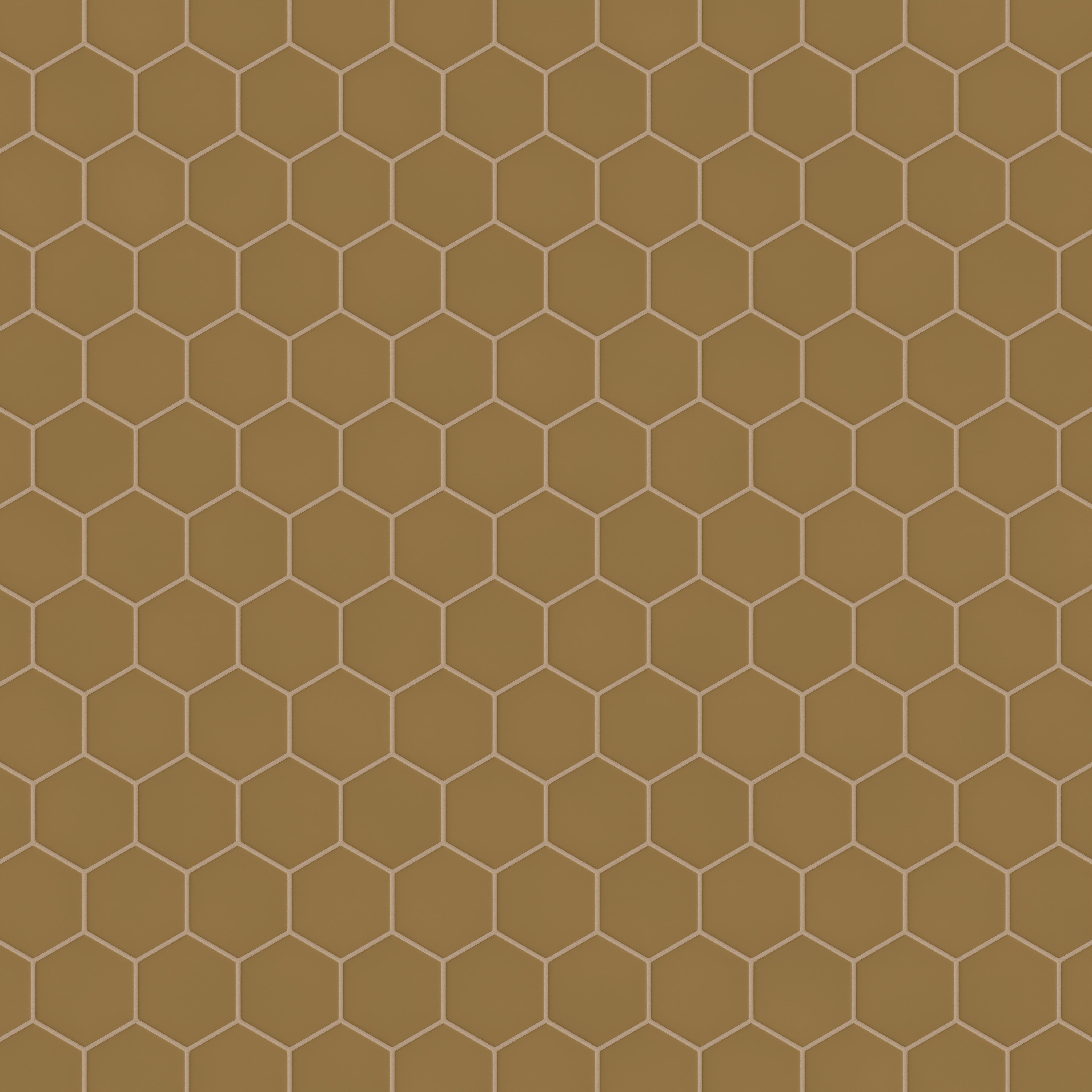 4" Hexagon Original Ceramic Tile in Chaparral Matte