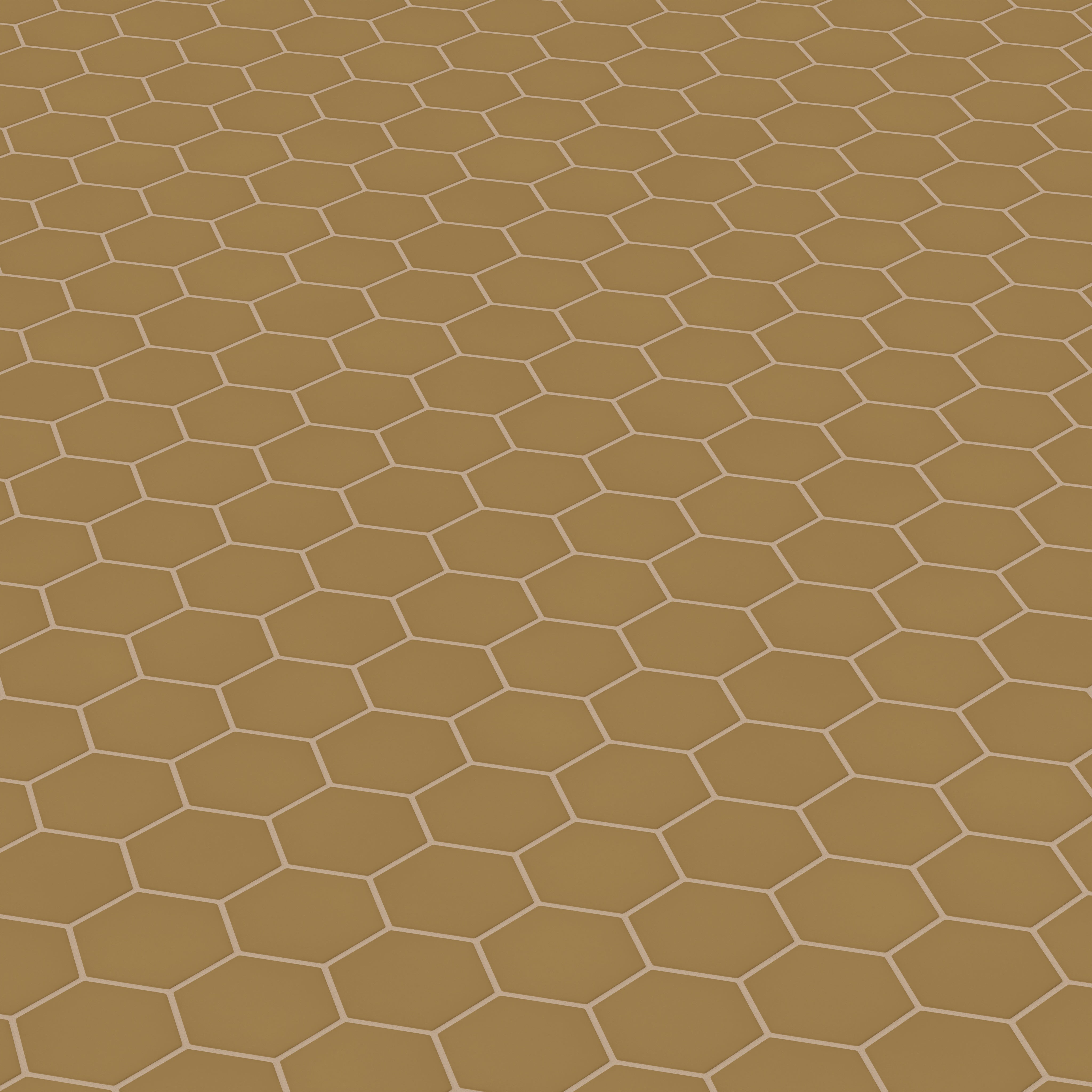 4" Hexagon Original Ceramic Tile in Chaparral Matte