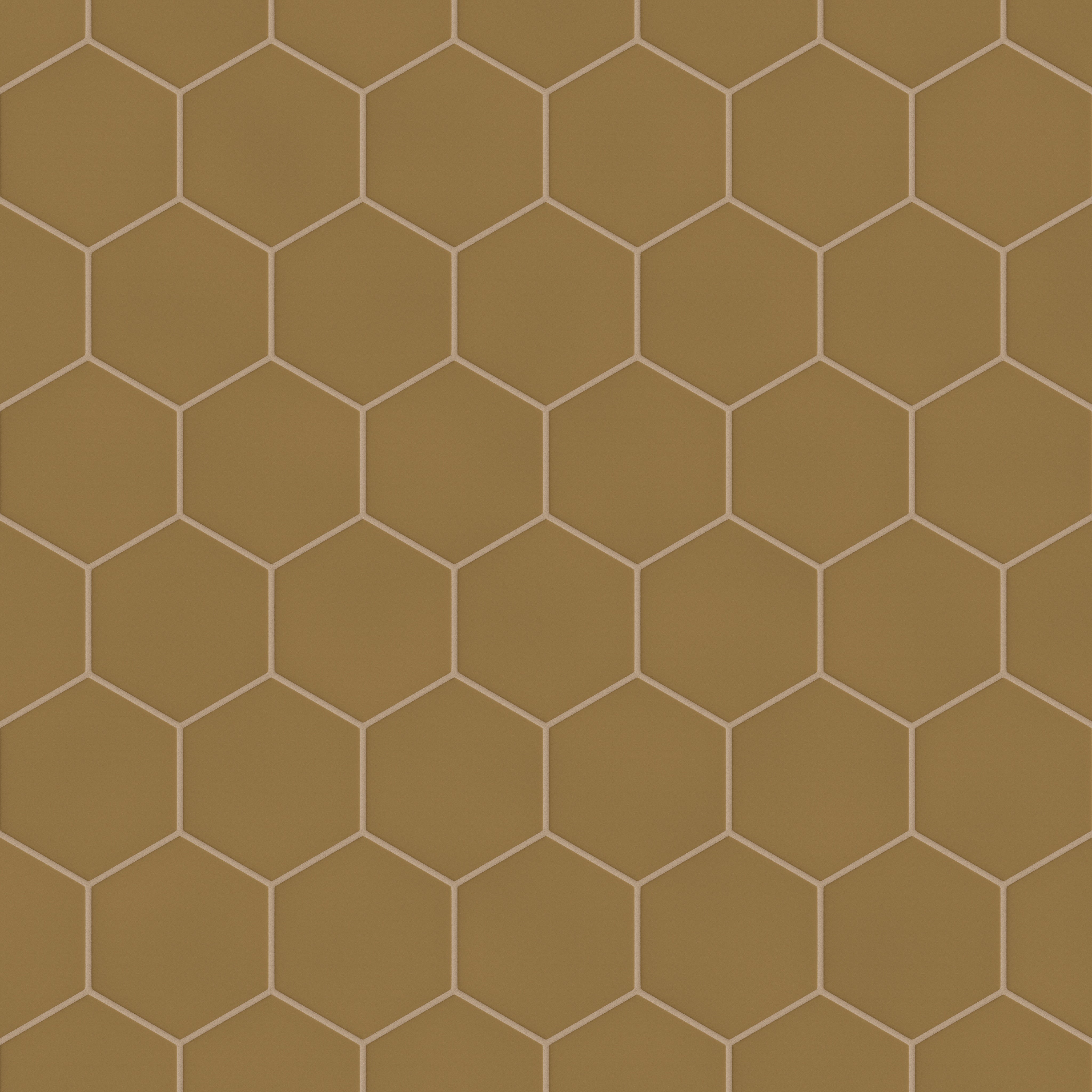 6" Hexagon Original Ceramic Tile in Chaparral Matte