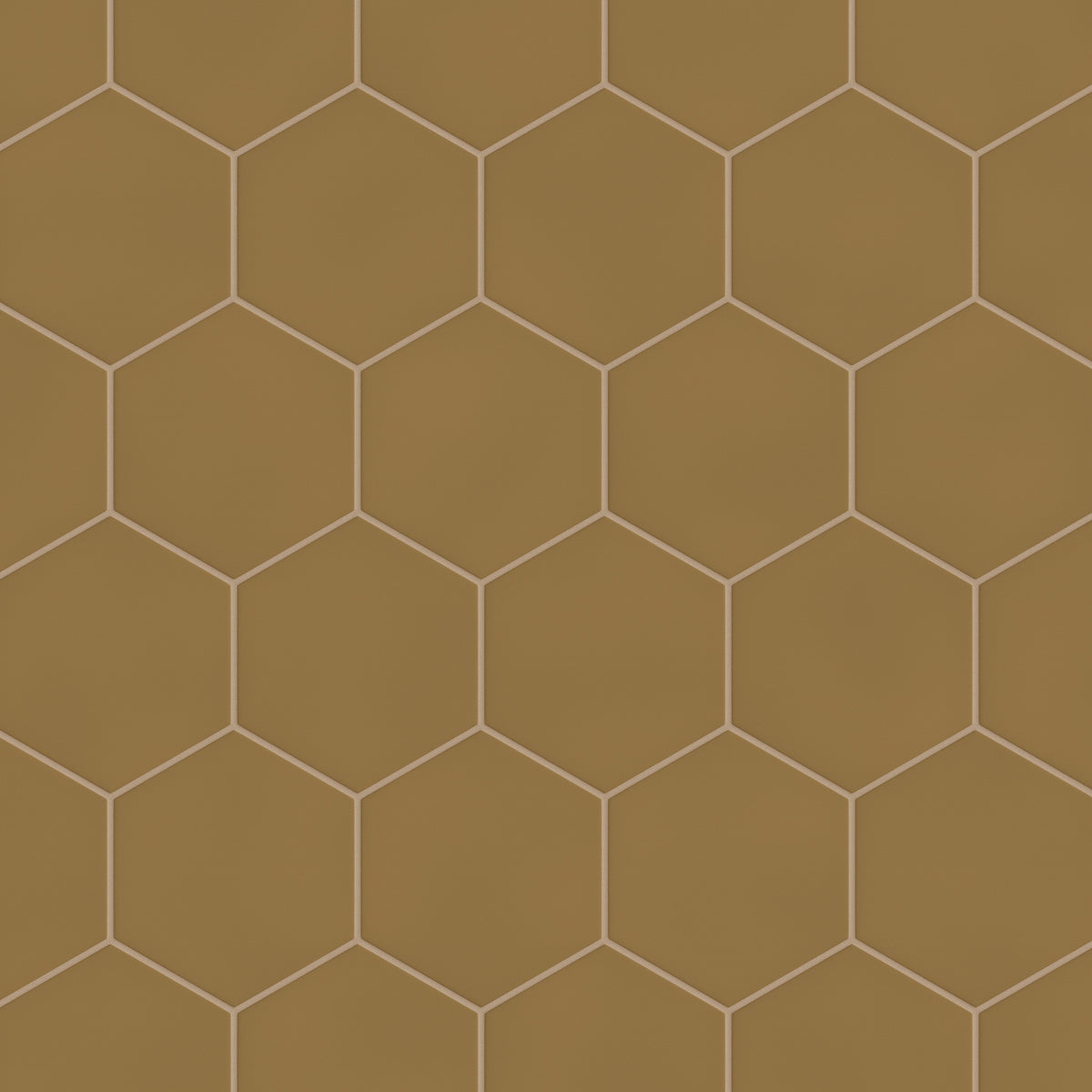 8" Hexagon Original Ceramic Tile in Chaparral Matte