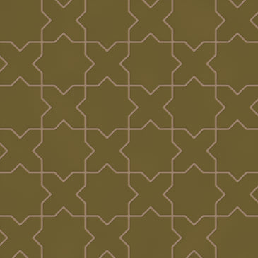 Mini Star & Cross Original Ceramic Tile in Chaparral Matte
