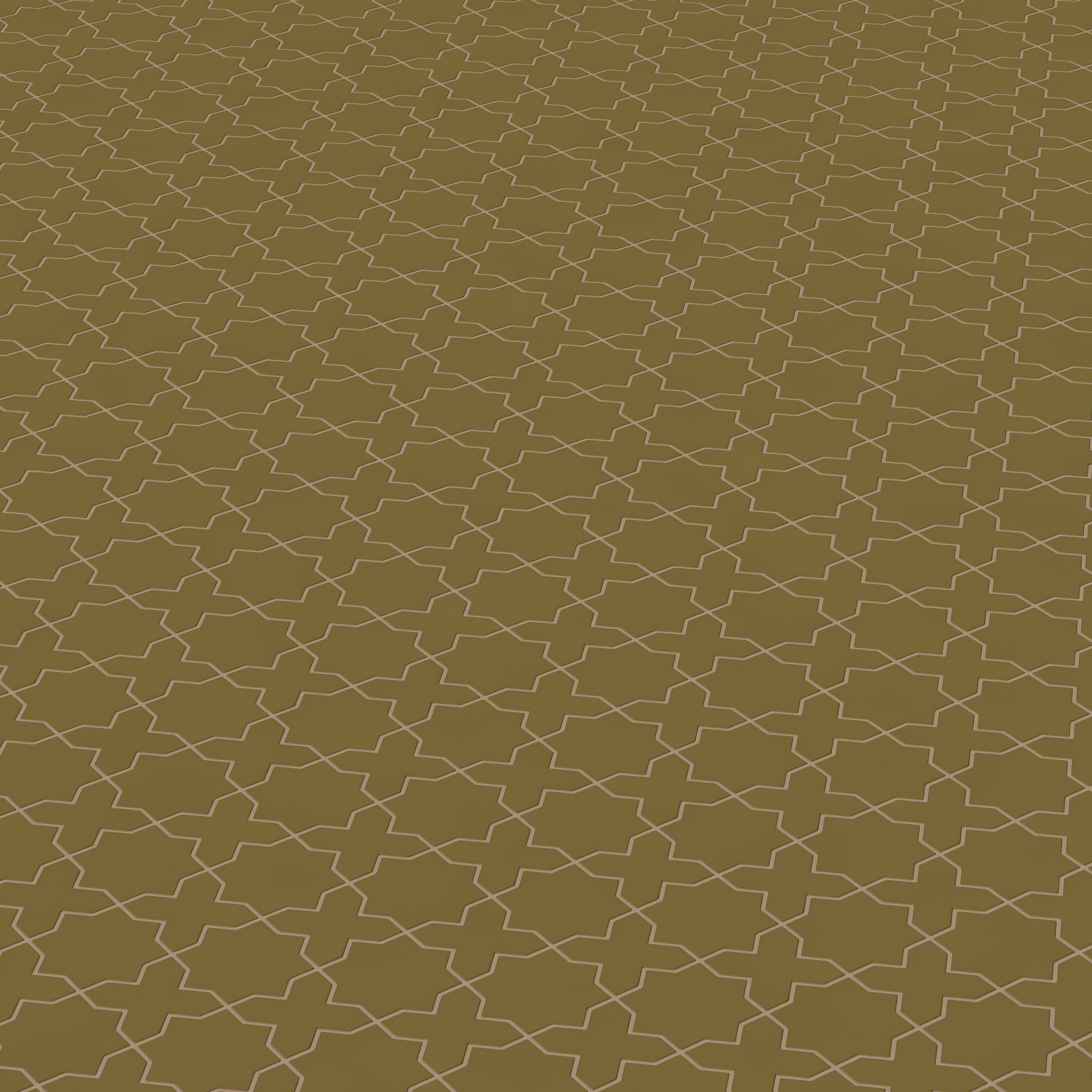 Mini Star & Cross Original Ceramic Tile in Chaparral Matte