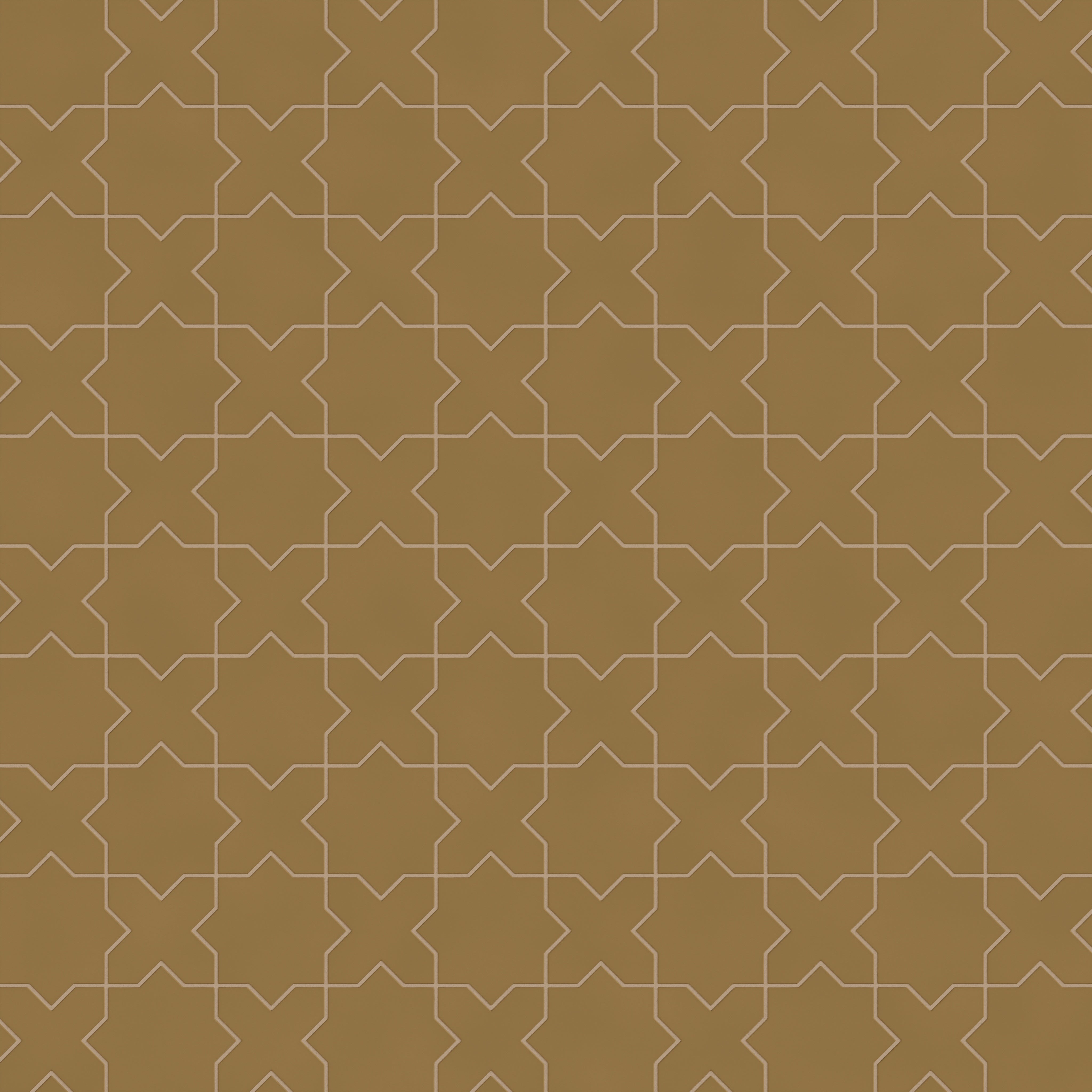 Star & Cross Original Ceramic Tile in Chaparral Matte