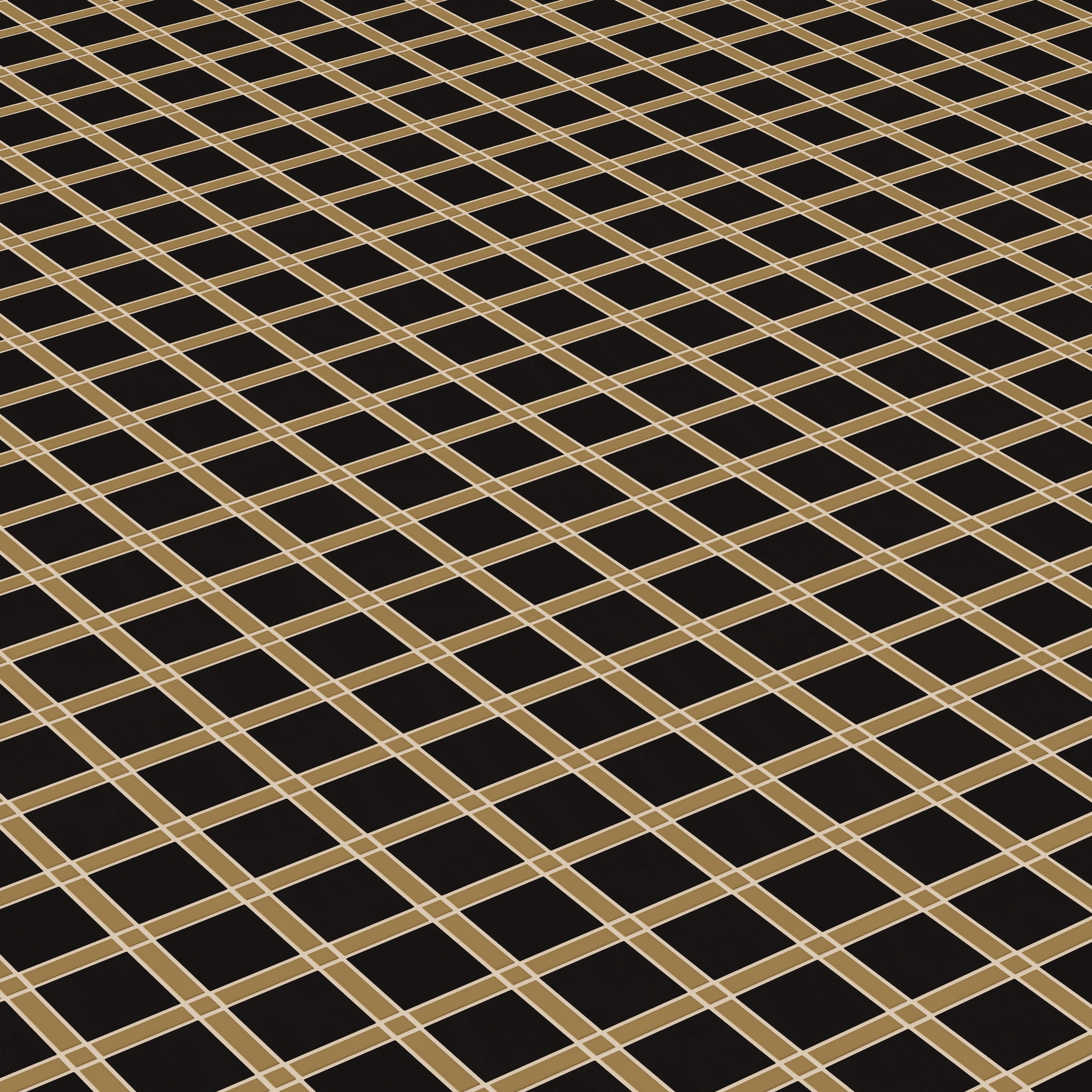 Lattice Sheeted Original Ceramic Tile in Chaparral Matte & Raven Matte