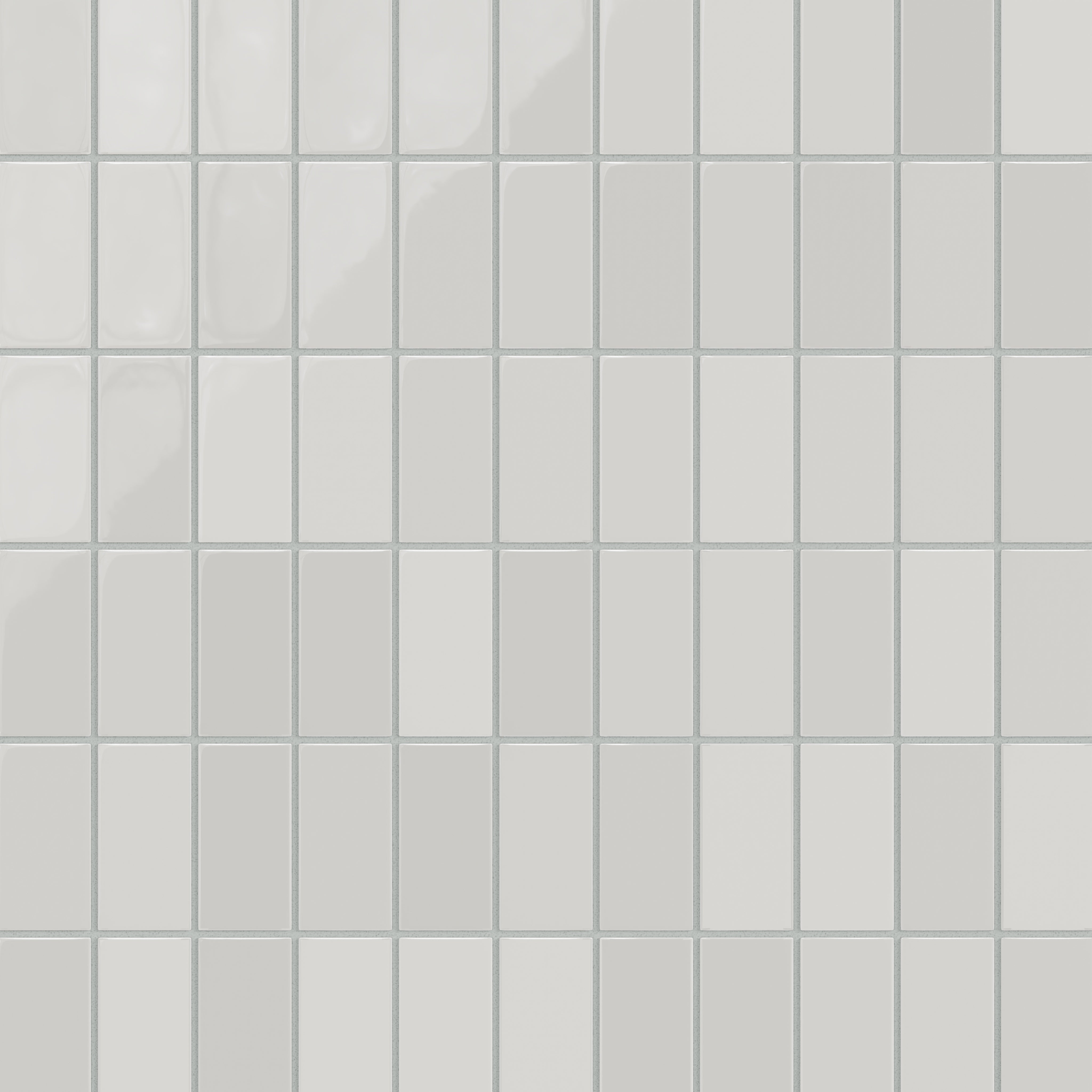 2x4 Straight Set Sheeted Natural Press Ceramic Mosaic Tile in Cloud Cover Gloss