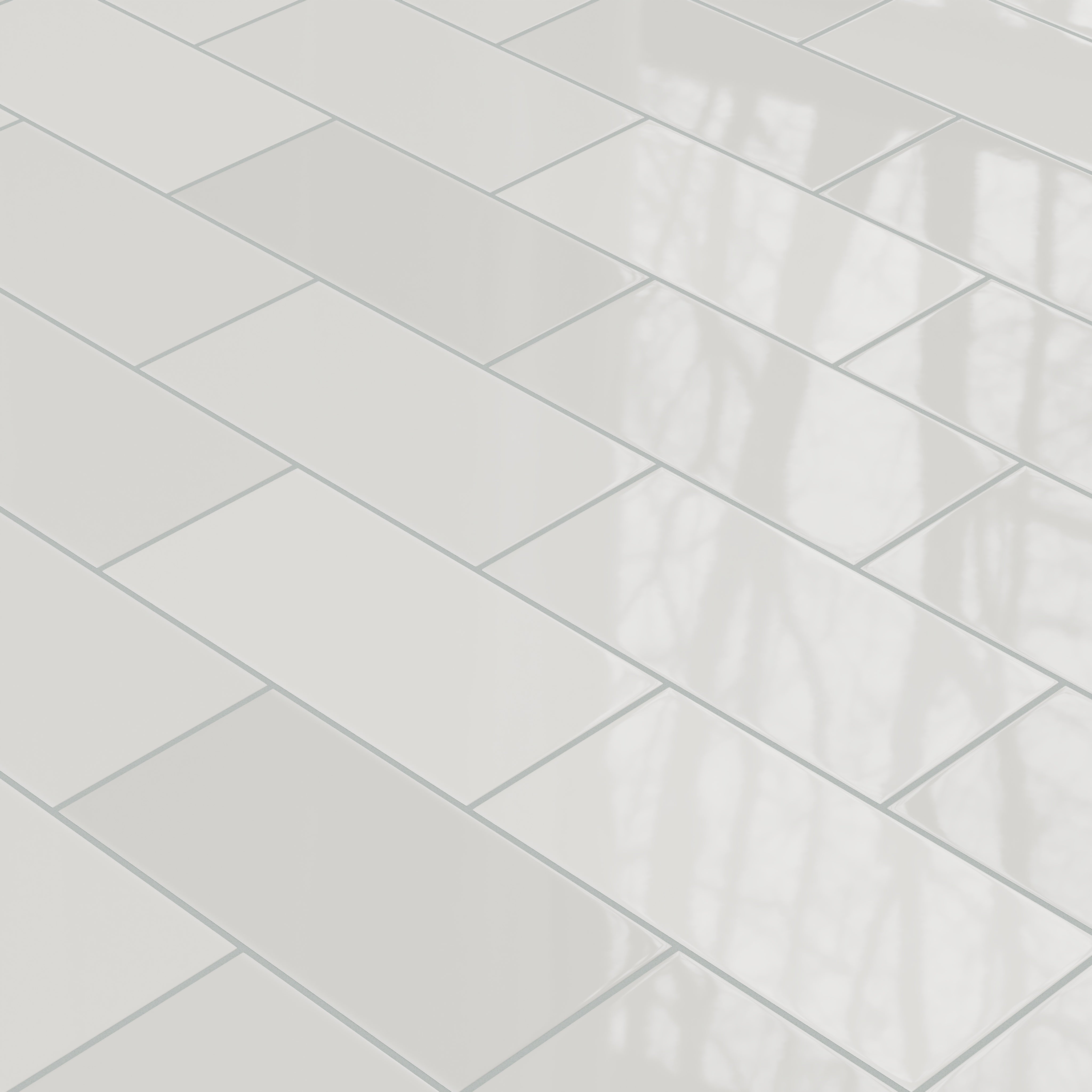 6x12 Natural Press Ceramic Tile in Cloud Cover Gloss