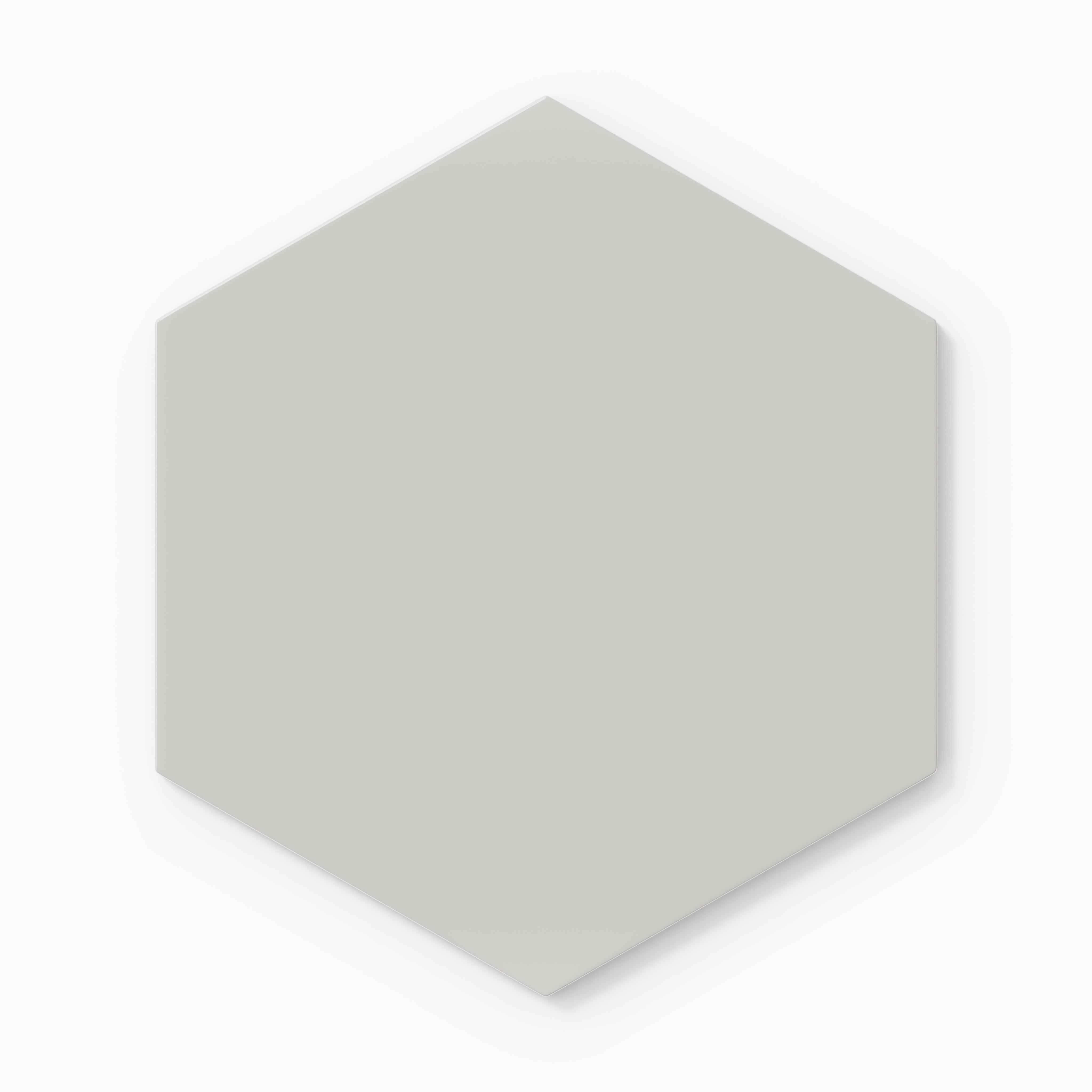 8" Hexagon Natural Press Ceramic Tile in Cloud Cover Gloss