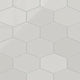 Elongated Hexagon Natural Press Ceramic Tile in Cloud Cover Gloss