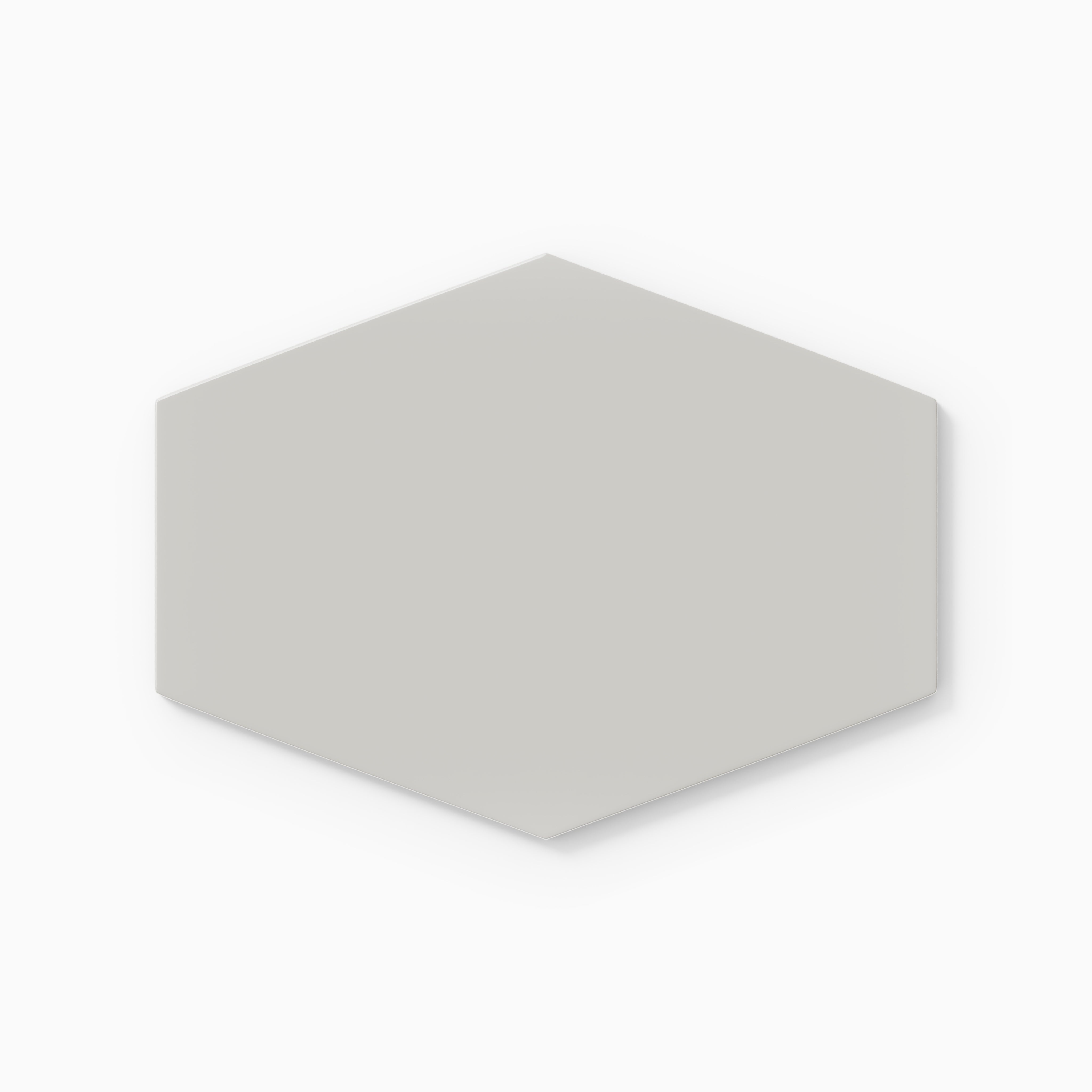 Elongated Hexagon Natural Press Ceramic Tile in Cloud Cover Gloss