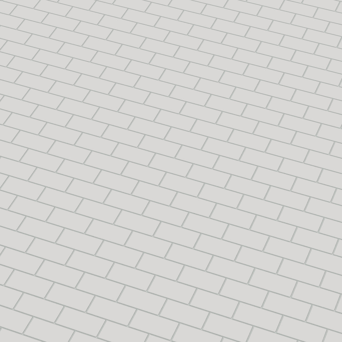 2x4 Half Offset Sheeted Natural Press Ceramic Mosaic Tile in Cloud Cover Matte