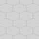 Elongated Hexagon Natural Press Ceramic Tile in Cloud Cover Matte