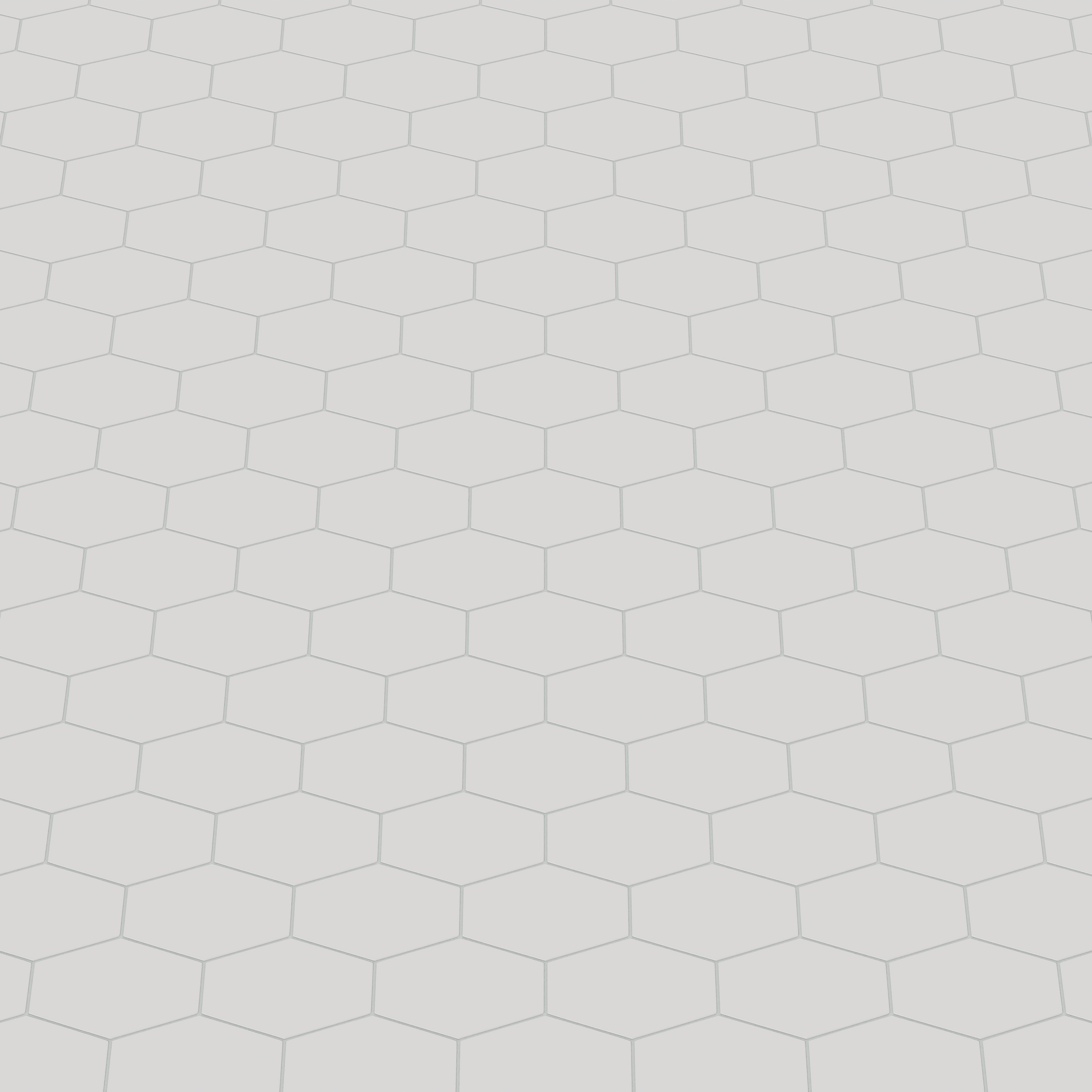 Elongated Hexagon Natural Press Ceramic Tile in Cloud Cover Matte