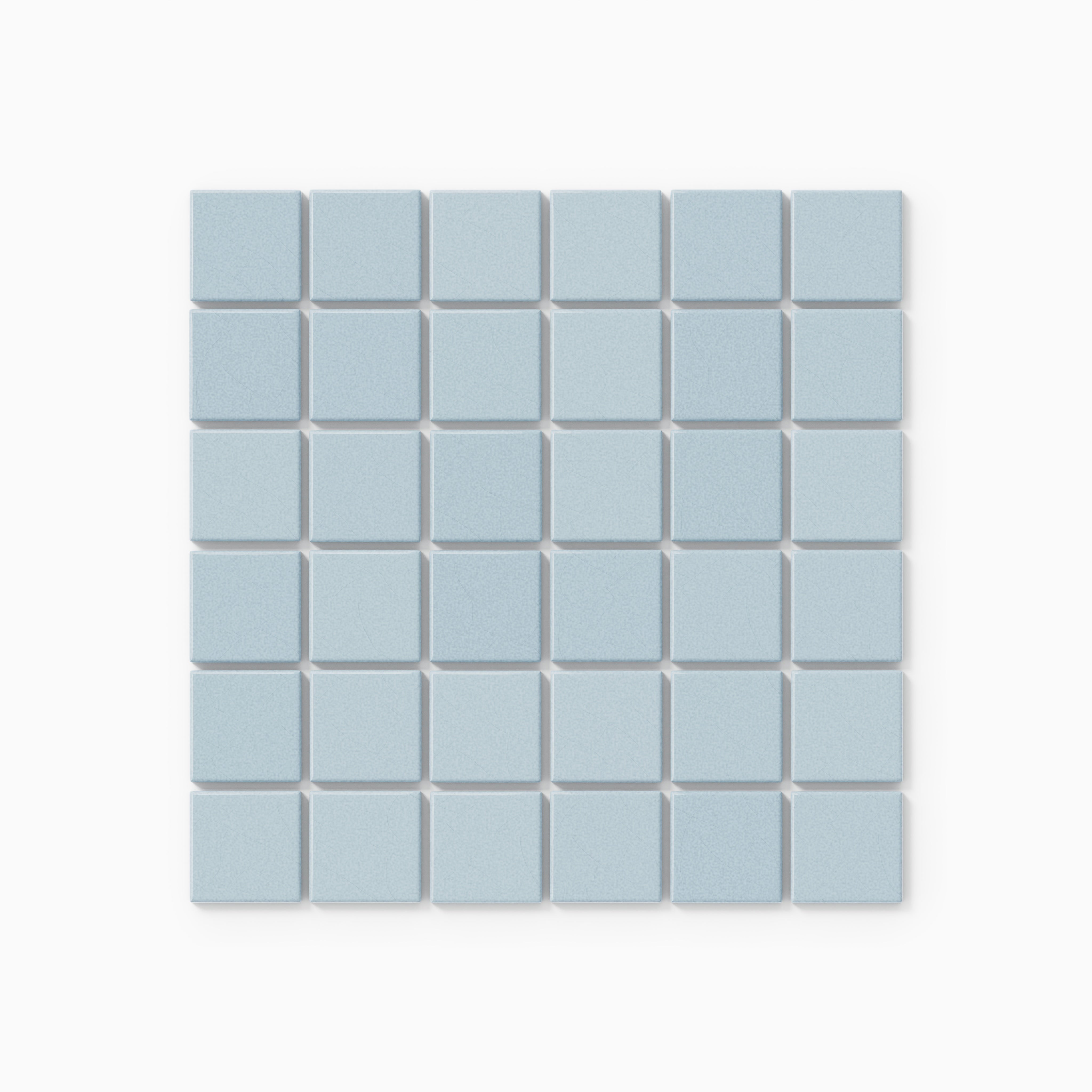 2x2 Straight Set Sheeted Original Ceramic Mosaic Tile in Crater Lake Gloss