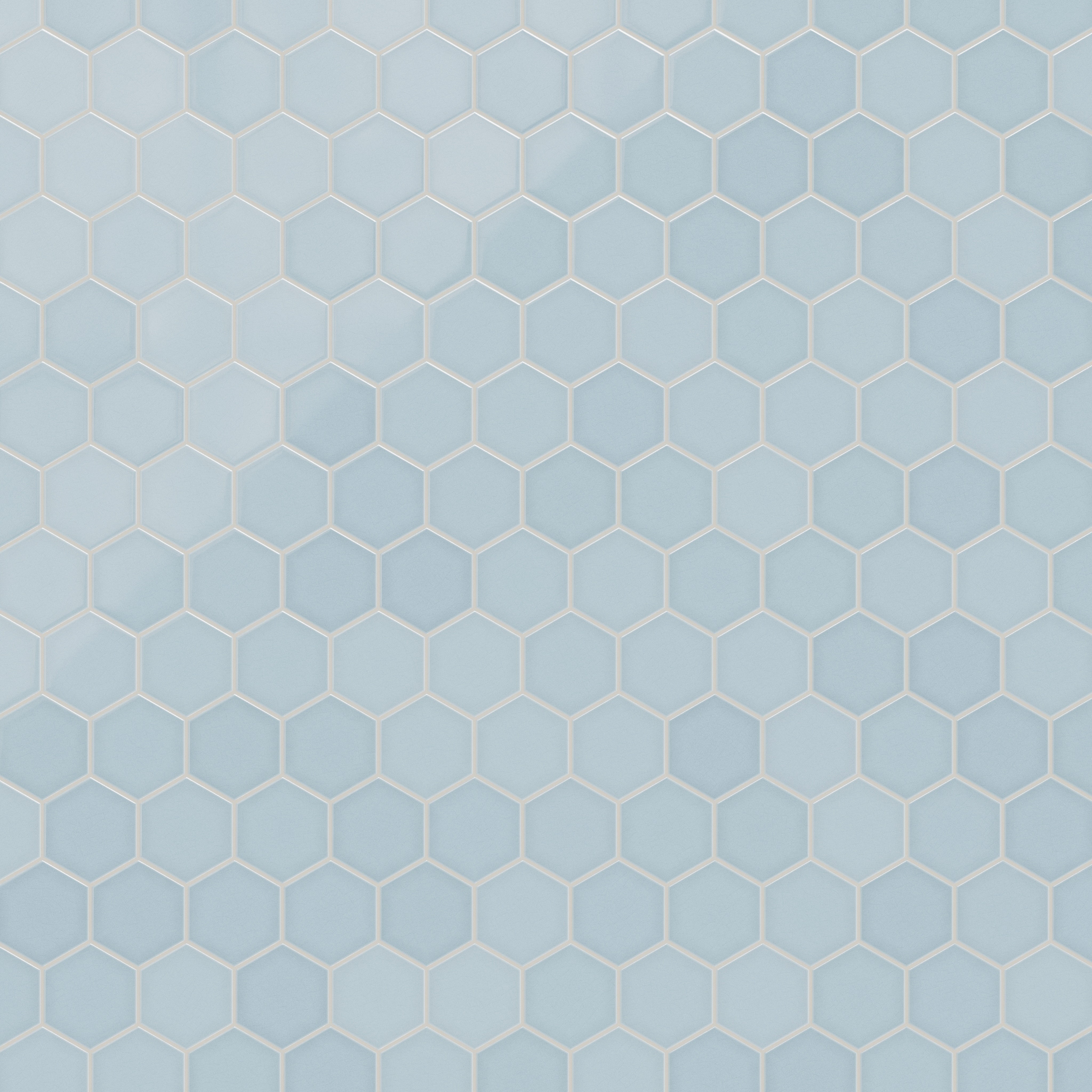 6" Hexagon Original Ceramic Tile in Crater Lake Gloss