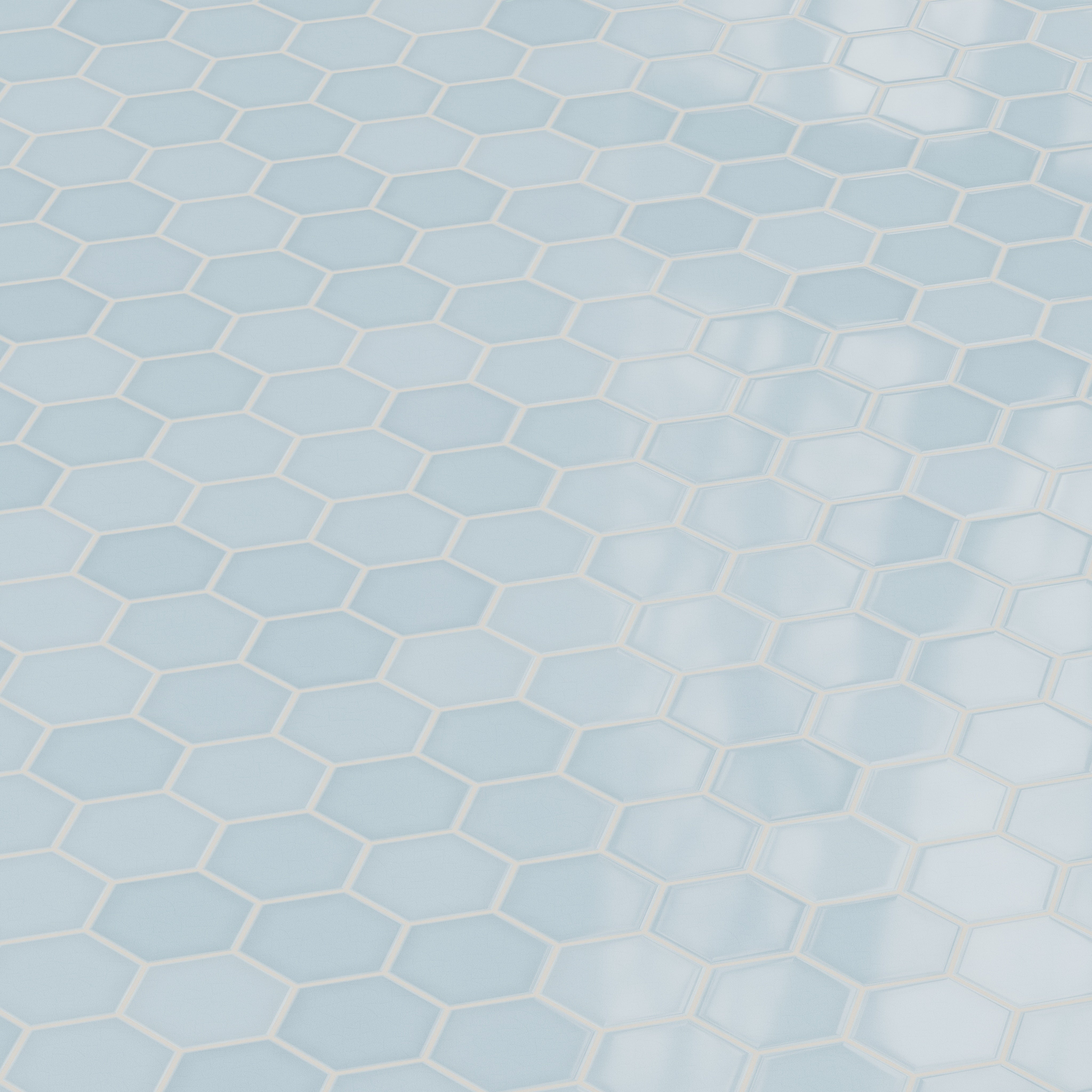 6" Hexagon Original Ceramic Tile in Crater Lake Gloss