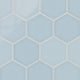 8" Hexagon Original Ceramic Tile in Crater Lake Gloss