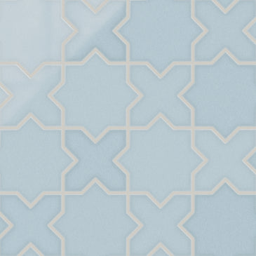 Star & Cross Original Ceramic Tile in Crater Lake Gloss