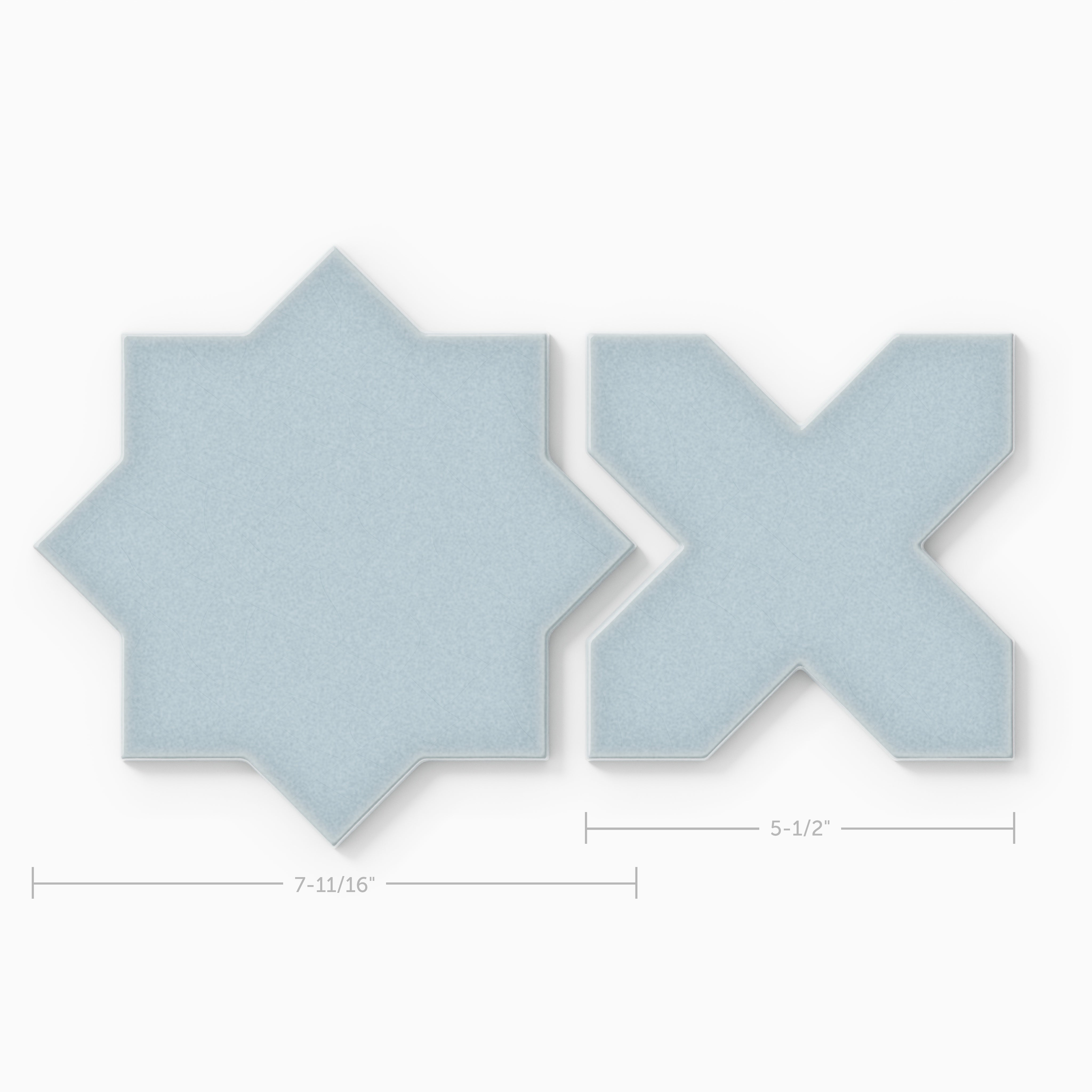 Star & Cross Original Ceramic Tile in Crater Lake Gloss