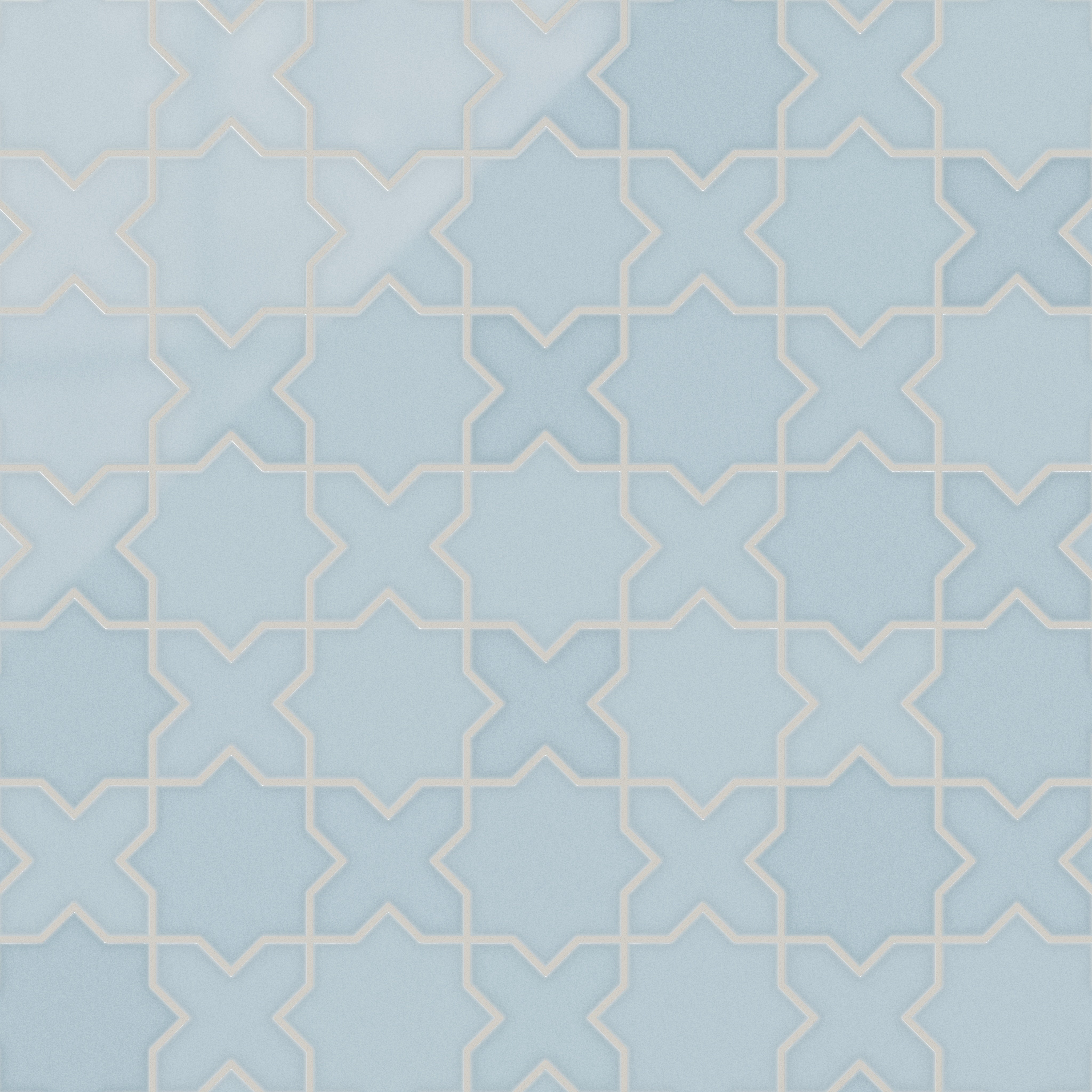 Star & Cross Original Ceramic Tile in Crater Lake Gloss