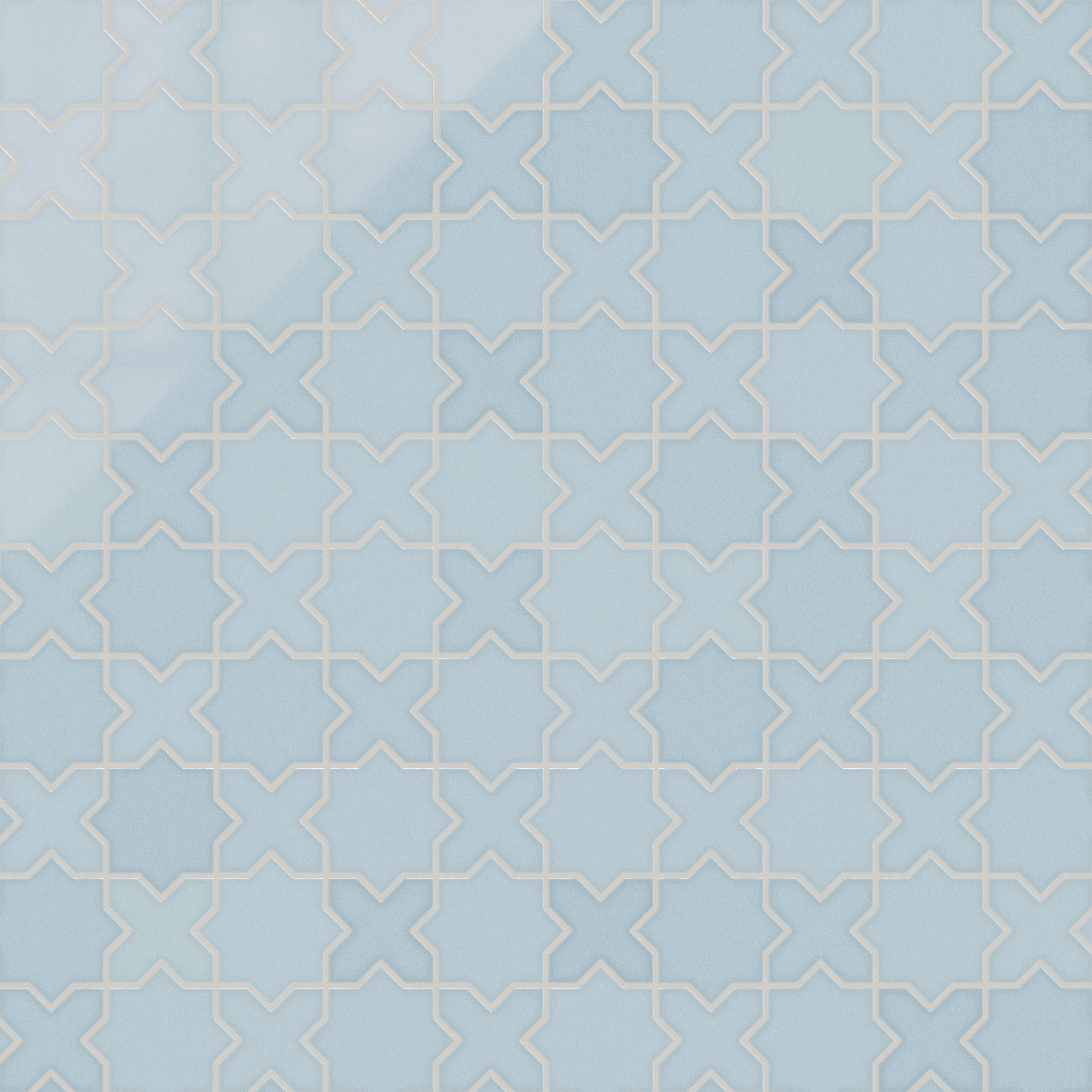 Star & Cross Original Ceramic Tile in Crater Lake Gloss