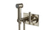 Contour One Handle Wall Mount Bidet Trim with Soft Lever Handle in French Nickel