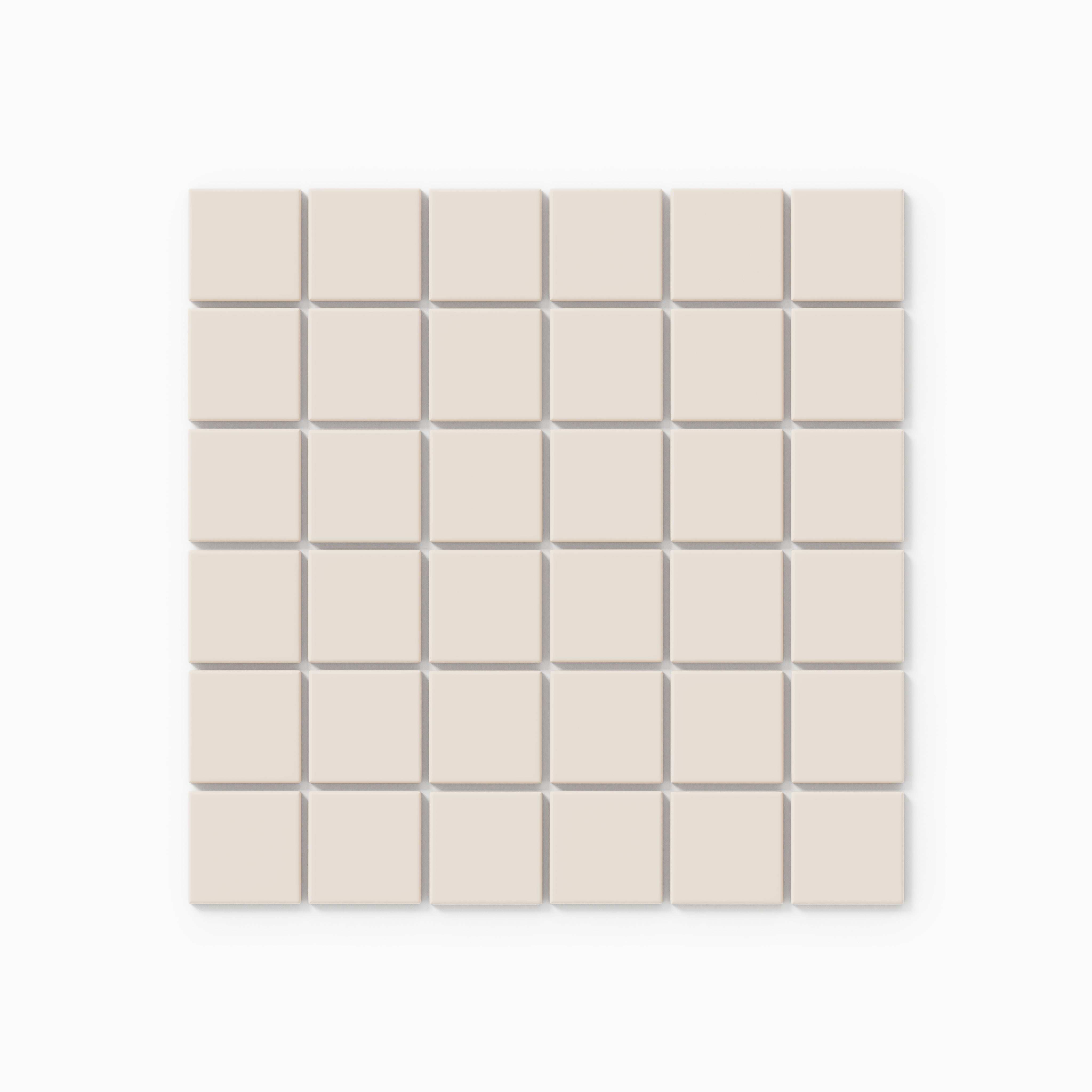 2x2 Straight Set Sheeted Natural Press Ceramic Mosaic Tile in Pearl Gloss