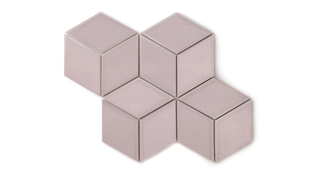 Large Diamond Original Ceramic Tile in Painted Sky Gloss