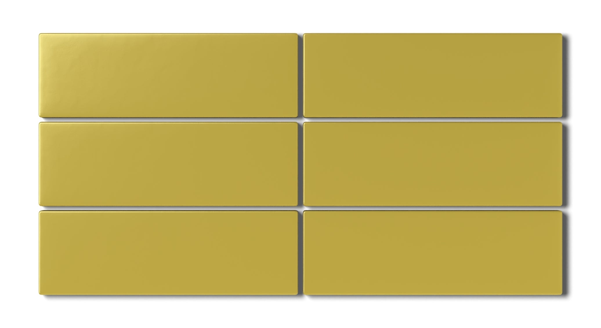 2x6 Natural Press Ceramic Tile in Azo Green Matte