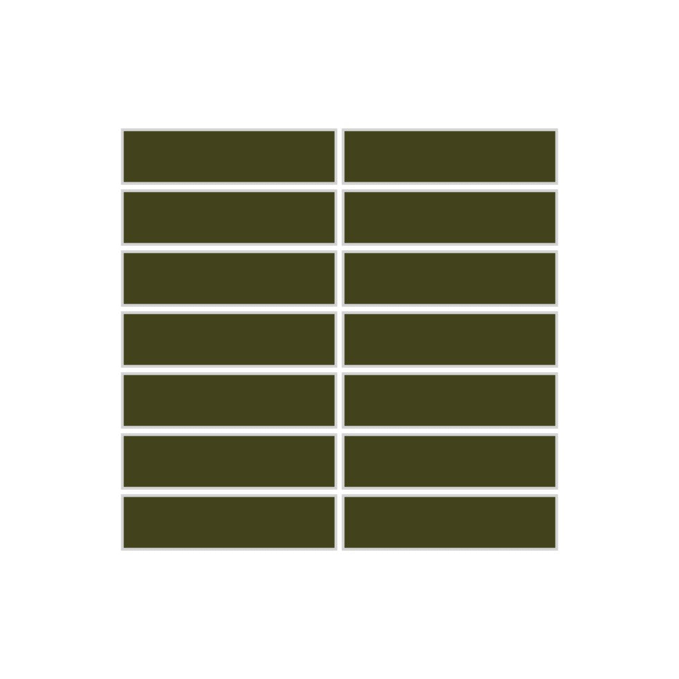 1x4 Straight Set Sheeted Original Ceramic Mosaic Tile in Lone Pine Matte