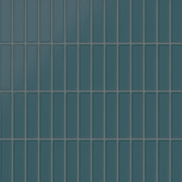 1x4 Straight Set Sheeted Glass Mosaic Tile in Magpie Matte