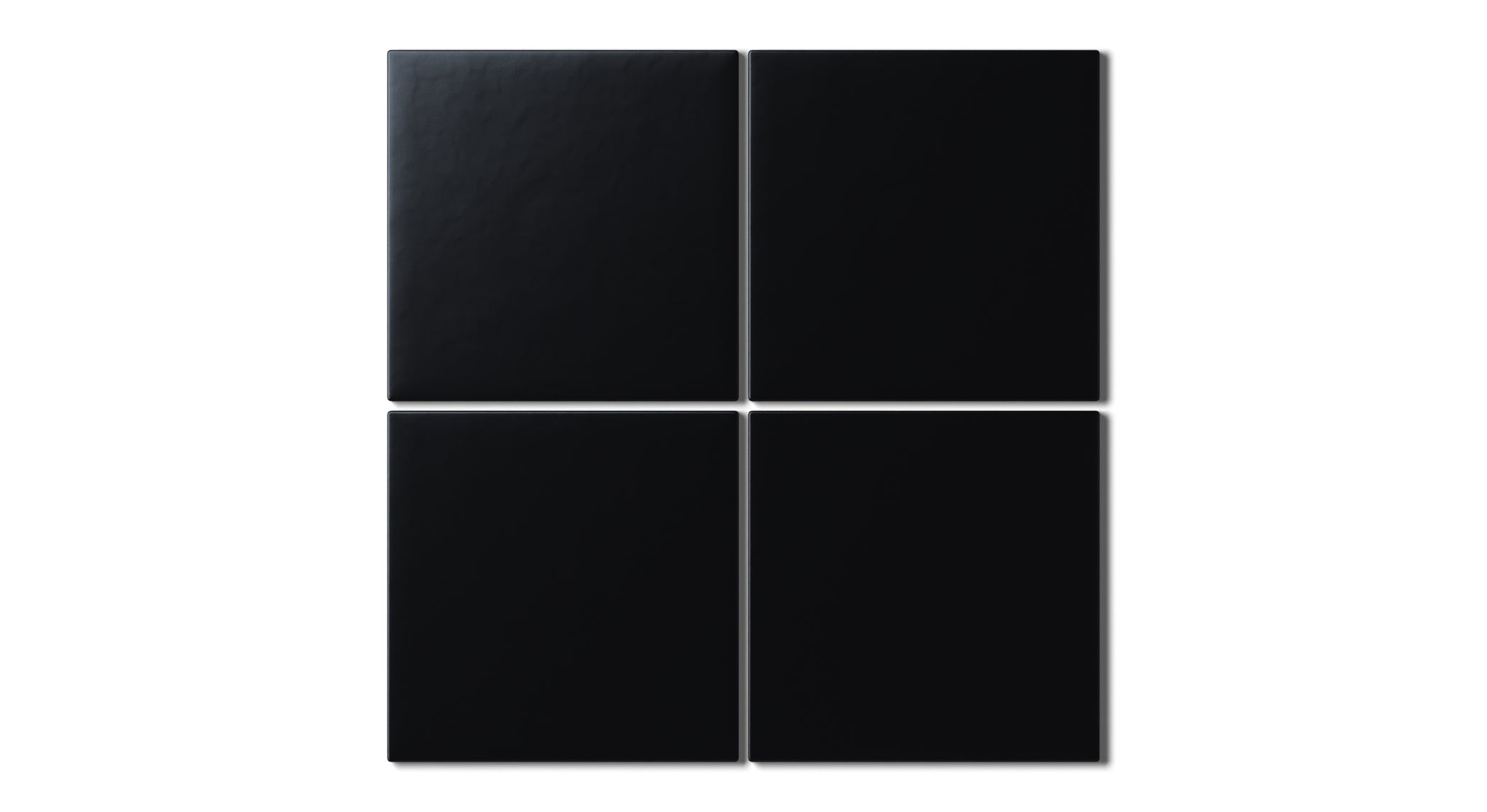 6x6 Natural Press Ceramic Tile in Bone Black Matte