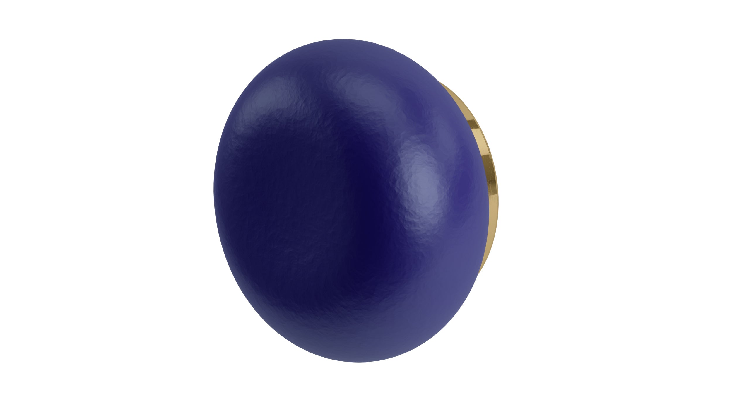 Foundry One Handle Wall Mount Diverter/Volume Control Shower Trim with Pebble Ceramic Knob Handle in Uncoated Polished Brass