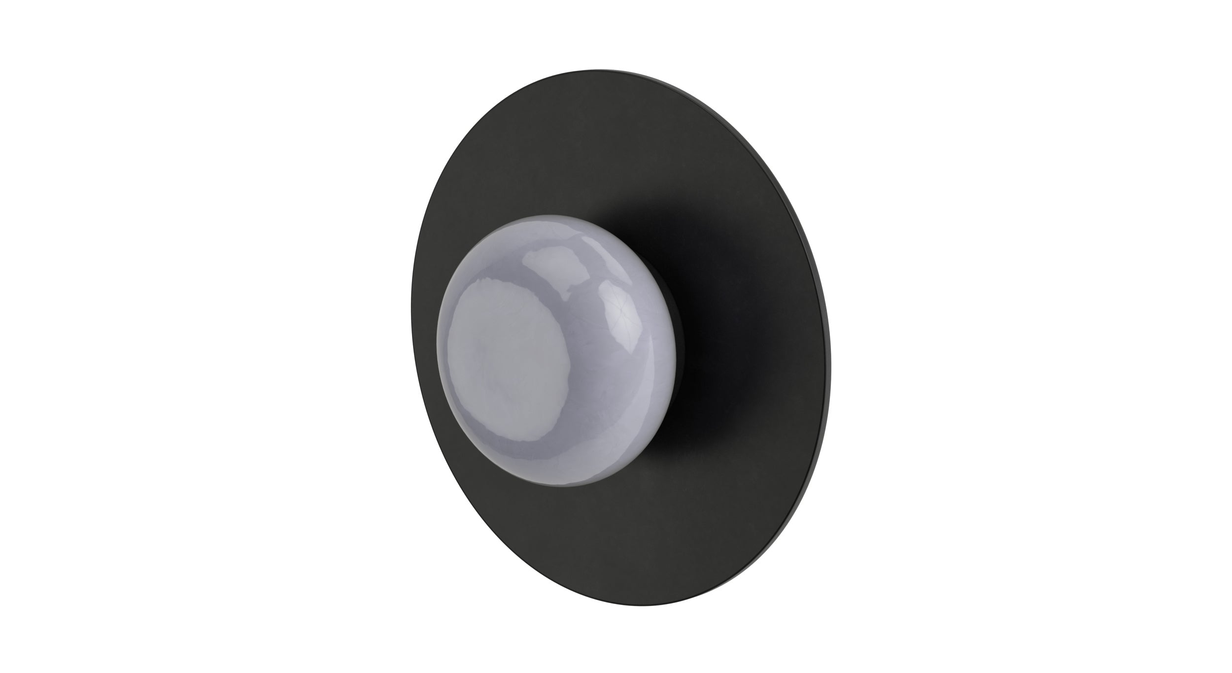 Foundry One Handle Wall Mount Shower Trim with Pebble Ceramic Knob Handle in Oil Rubbed Bronze