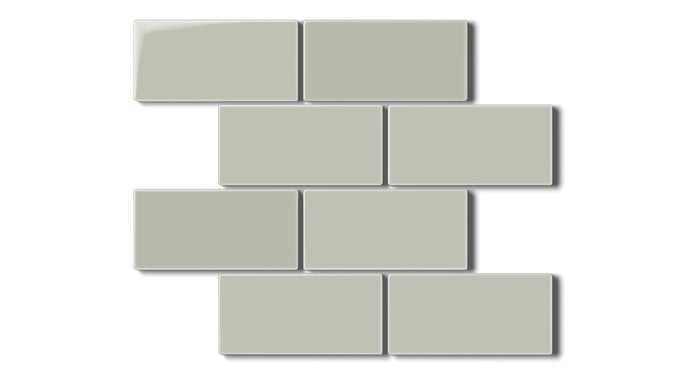 Half Offset Square 2x4 Half Offset Sheeted Natural Press Ceramic Mosaic Tile in Manzanita