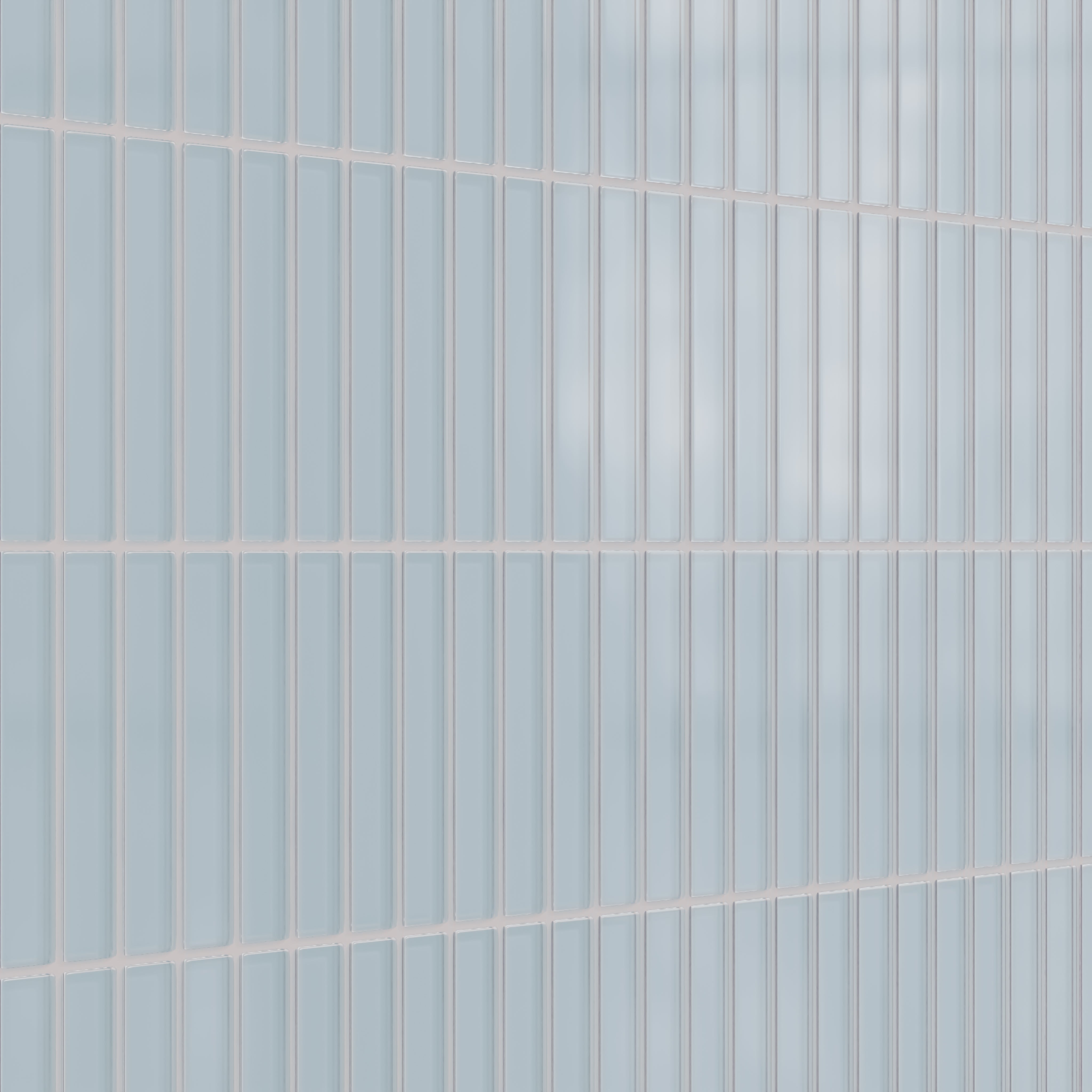 1x6 Straight Set Sheeted Glass Mosaic Tile in Partridge Matte