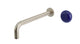 Foundry One Handle Wall Mount 10" Lavatory Faucet with Pebble Ceramic Knob Handle in Satin Nickel