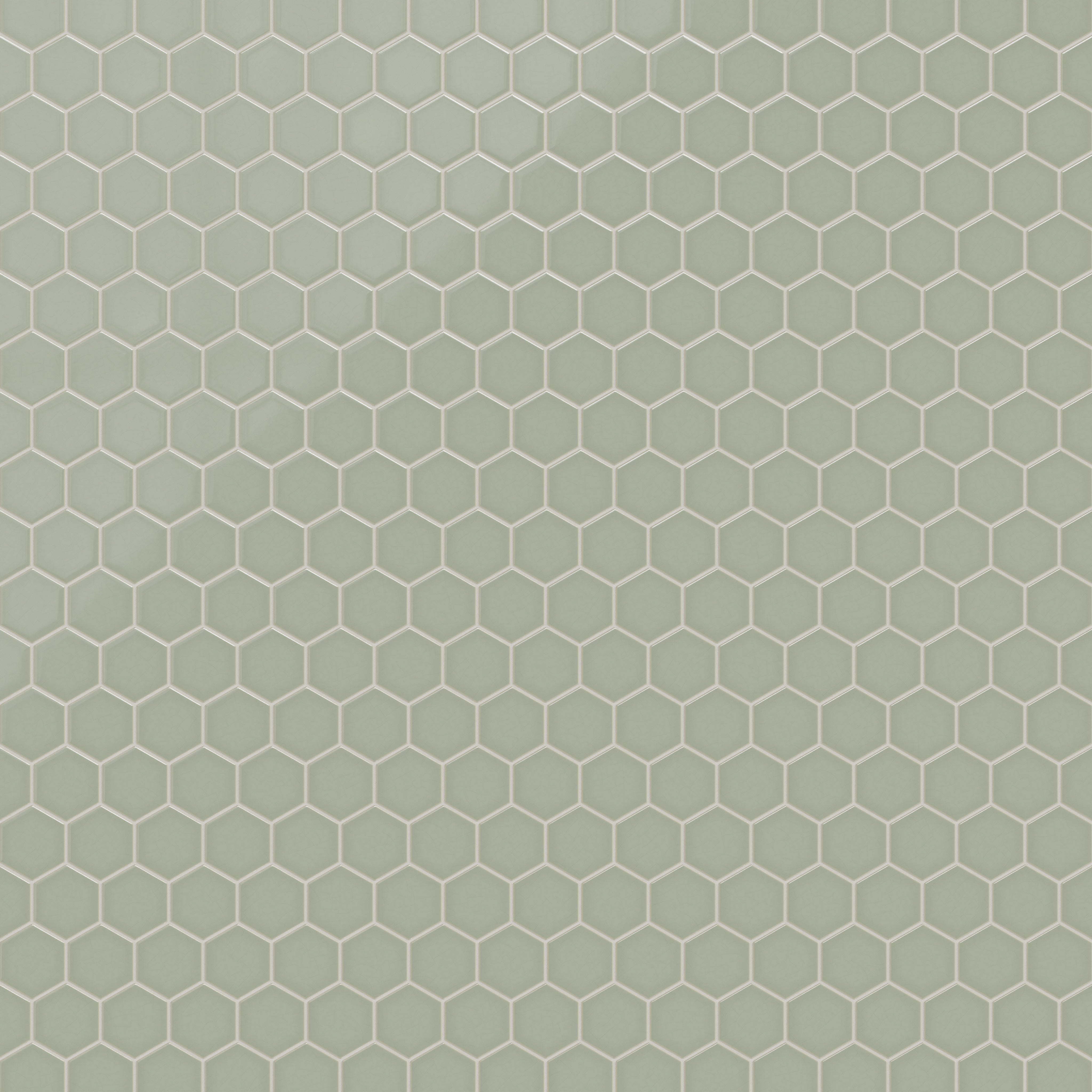 4" Hexagon Original Ceramic Tile in Rosemary Gloss