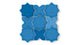 Mini Star & Cross Original Ceramic Tile in Aegean Sea Gloss