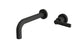 Flatiron One Handle Wall Mount 7.5" Lavatory Faucet with Linear Lever Handle in Matte Black
