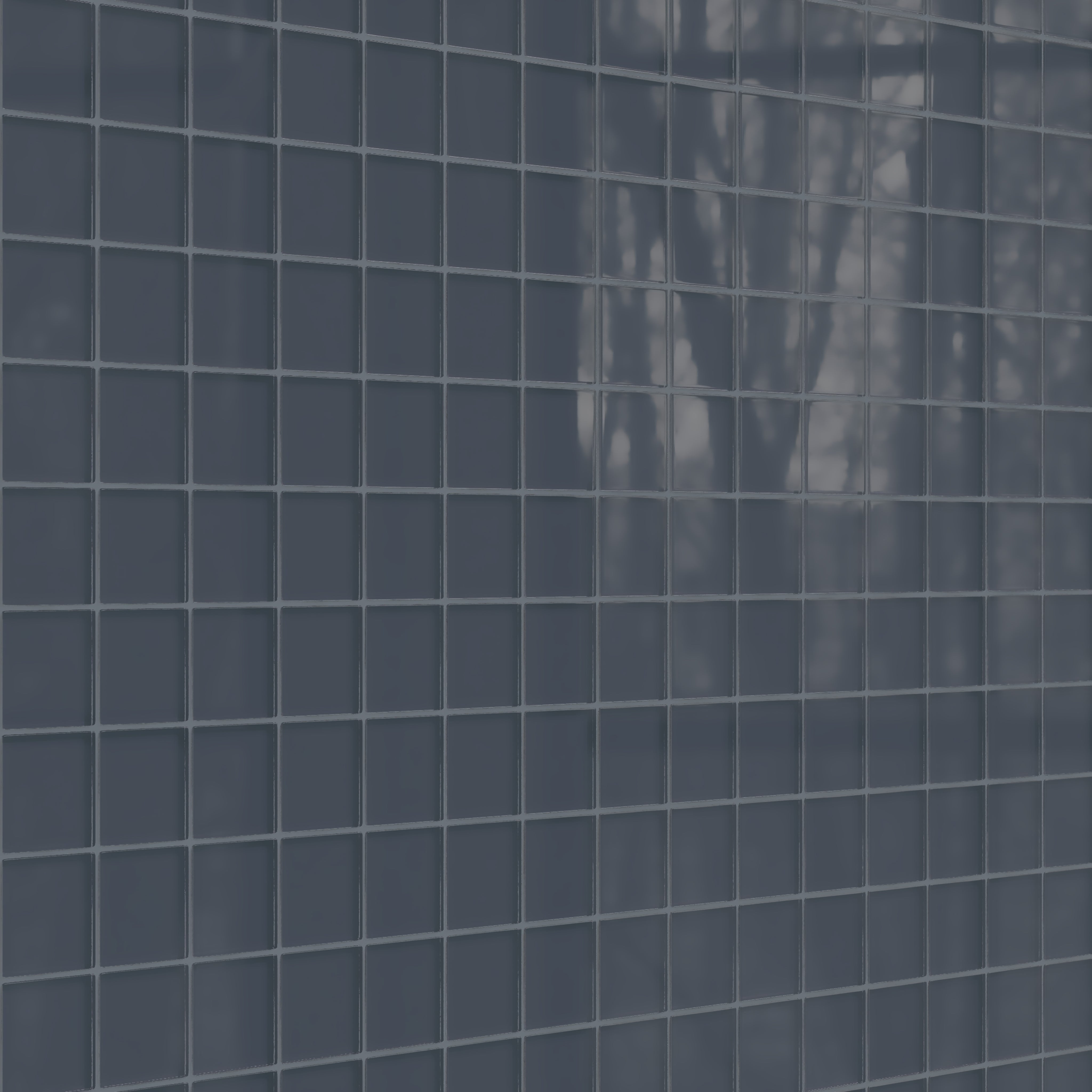 3x3 Straight Set Sheeted Glass Mosaic Tile in Junco Gloss