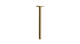 Flatiron 12" Straight Shower Arm with Flange in Uncoated Polished Brass
