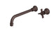 Emerson One Handle Wall Mount 12" Lavatory Faucet with Defined Cross Handle in Architectural Copper