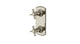 Emerson Two Handle Wall Mount Shower Trim with Defined Cross Handles in French Nickel