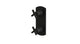 Emerson Two Handle Wall Mount Shower Trim with Classic Cross Handles in Matte Black