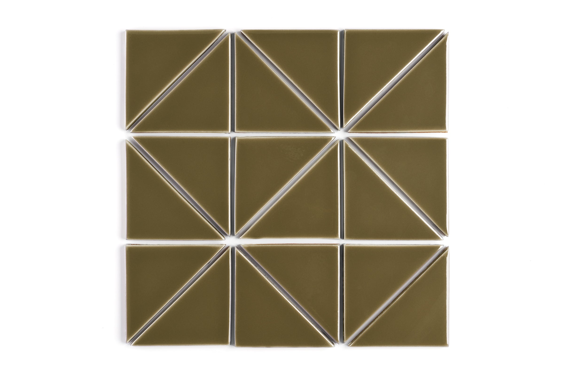 4" Triangle Original Ceramic Tile in Chaparral Gloss