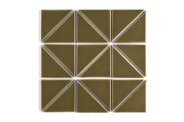 4" Triangle Original Ceramic Tile in Chaparral Gloss