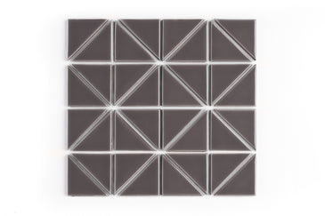 3" Triangle Sheeted - Quadrant Original Ceramic Mosaic Tile in Kalamata Gloss