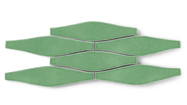 Wave Original Ceramic Tile in Sea Green Gloss