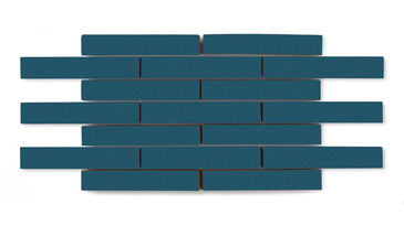 1x6 Half Offset Sheeted Original Ceramic Mosaic Tile in Adriatic Sea Matte