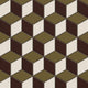 Small Diamond Escher Sheeted Original Ceramic Tile in Sand Dune Matte, Garnet Matte & Chaparral Matte